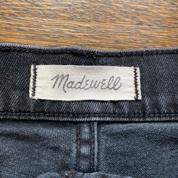 Madewell Black High Rise Jean Shorts - Size 24 - Picture 4 of 9